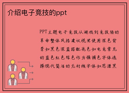介绍电子竞技的ppt
